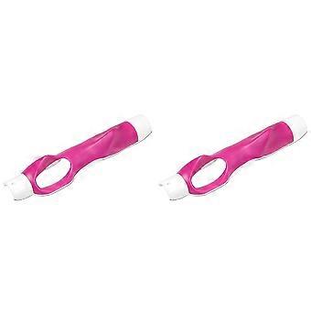 2X Golf Grip Training Aid Golf Club Handle for Swing Grip Trainer Left Right Hand Practice Aid,Rose Red