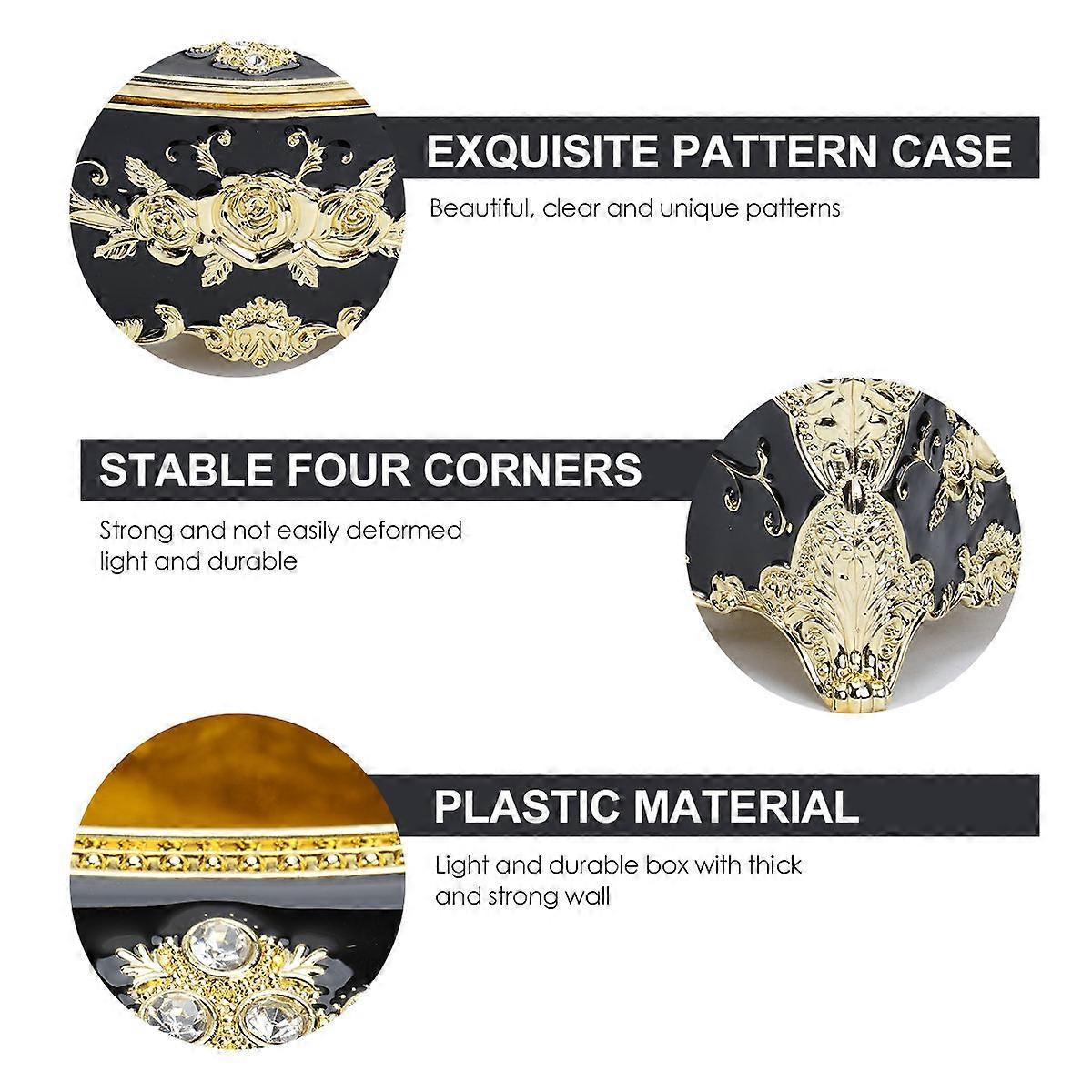Rose Patterned Tissue Box Napkin Holder for Storage Top-Grade