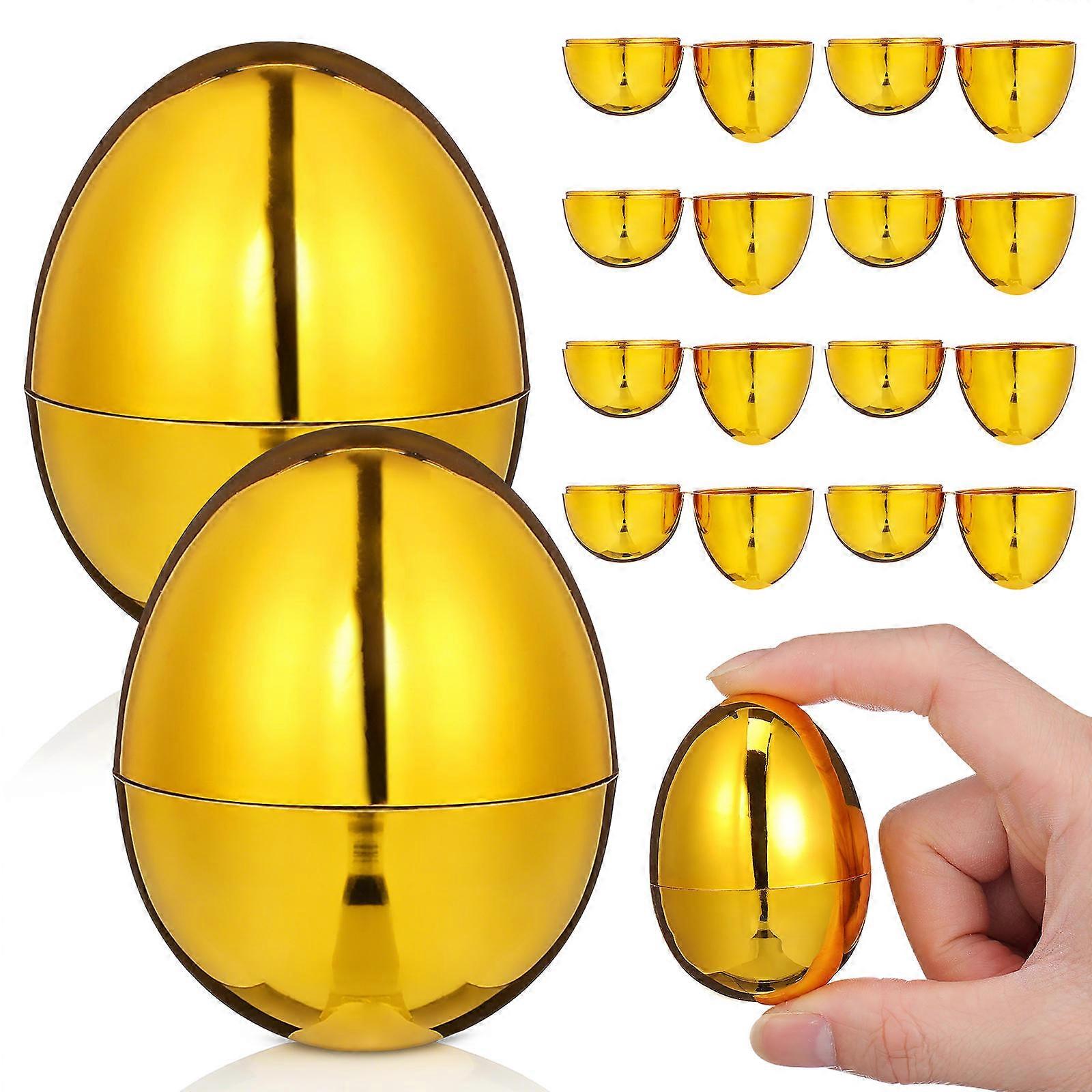 12Pcs Plastic Easter Eggs Empty Fillable DIY Easter Eggs for Easter Basket Stuffer Filler