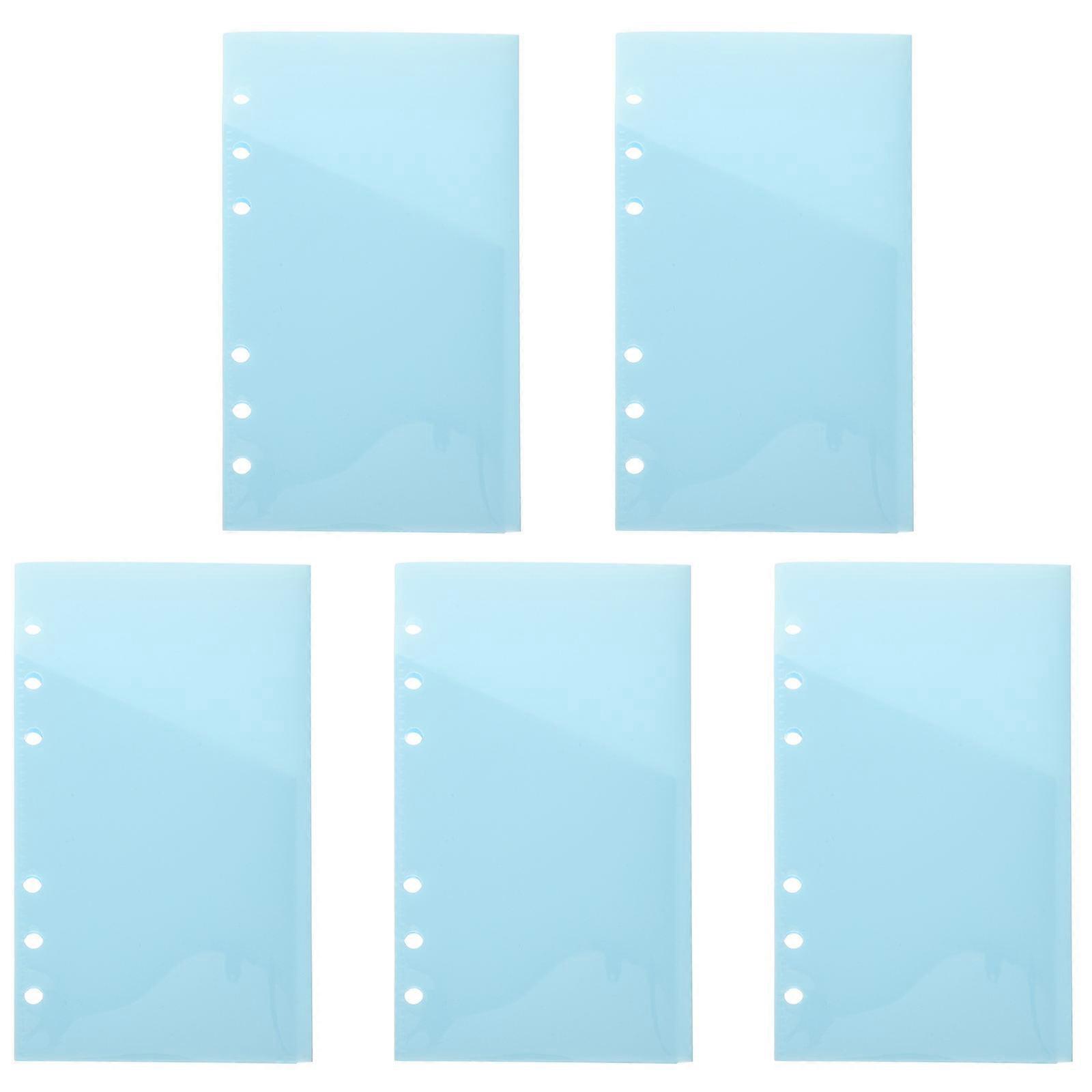 Replaceable Binder Pocket Budget Binder Inserts for Storage Use 5Pcs Sky-Blue