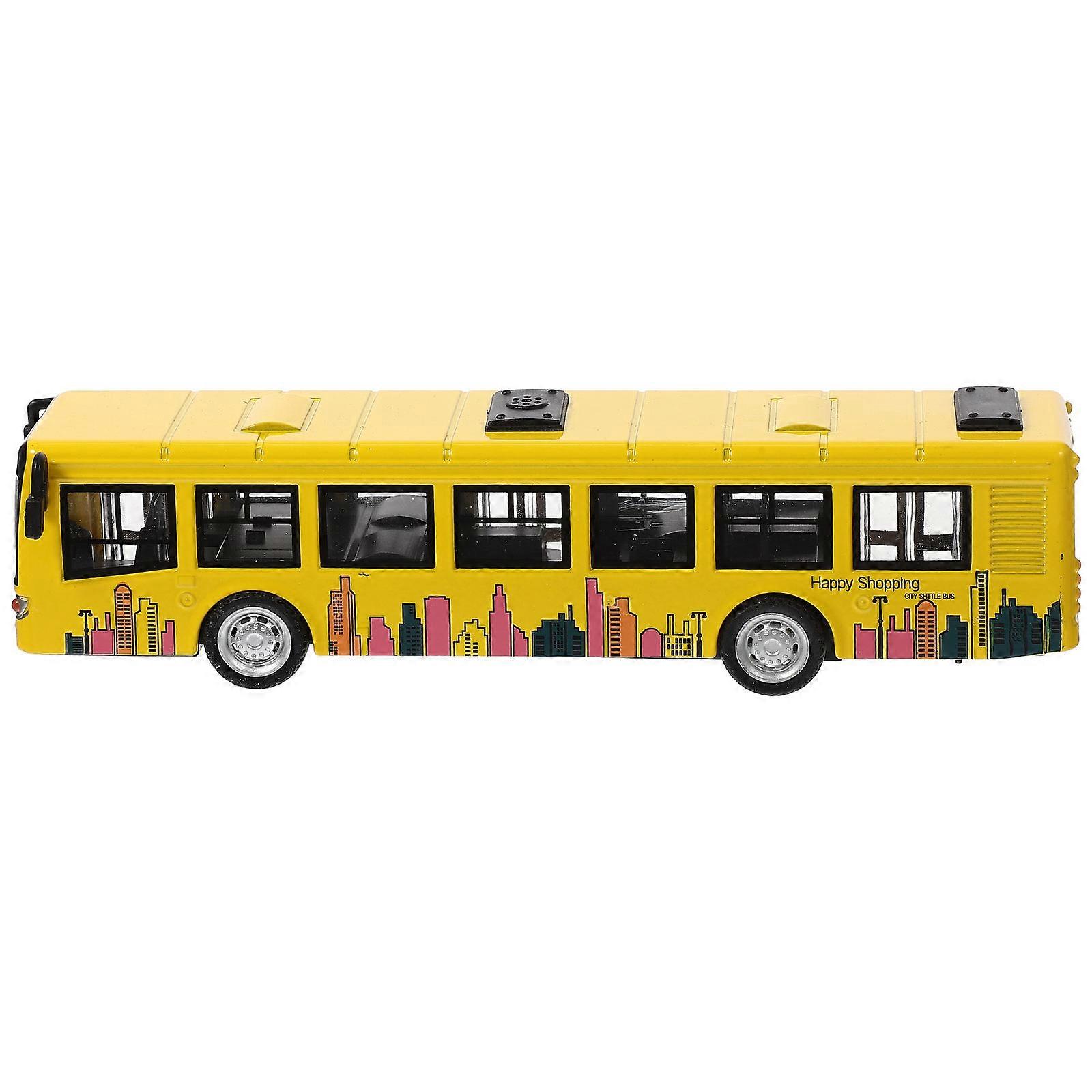 Pull Back Bus Toy Simulation City Bus Model for Playing Toy
