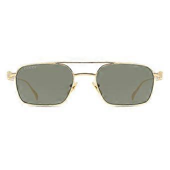 Gucci GG1804S 001 Vollrand-Sonnenbrille für Damen, Pilotenbrille, Gold, UV3, Original