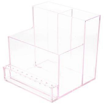 Manicure Bits Stand Neglelakeringsmaskine Opbevaringsholder Display Base Slibehoved Top Firkantet 10,3x9,7cm Plastik 1Pk