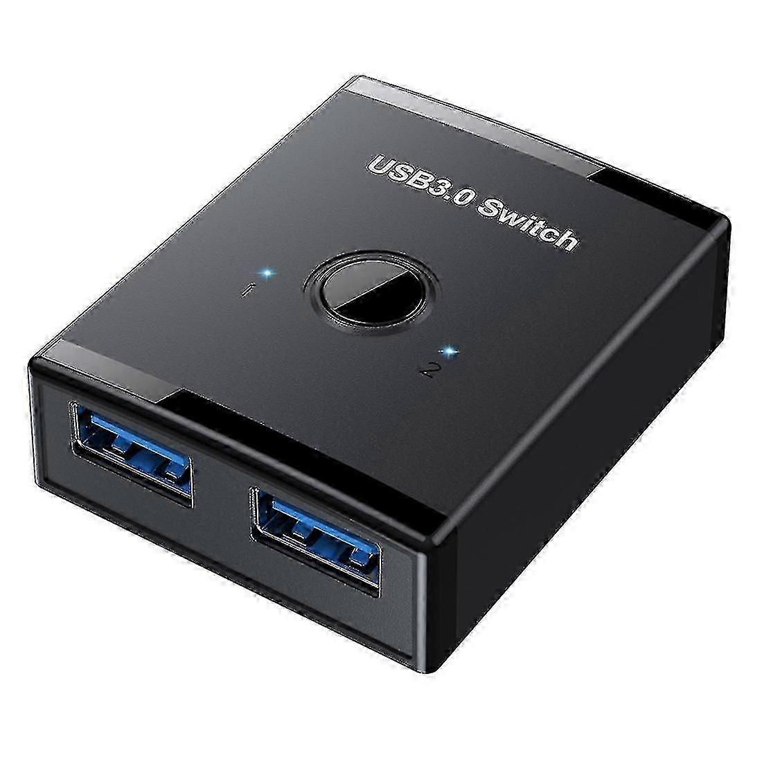 Kvm Usb Hub 3.0 Switcher Selector Kvm Switch For Pc Keyboard Mouse Printer 1 Pc Sharing 2 Devices