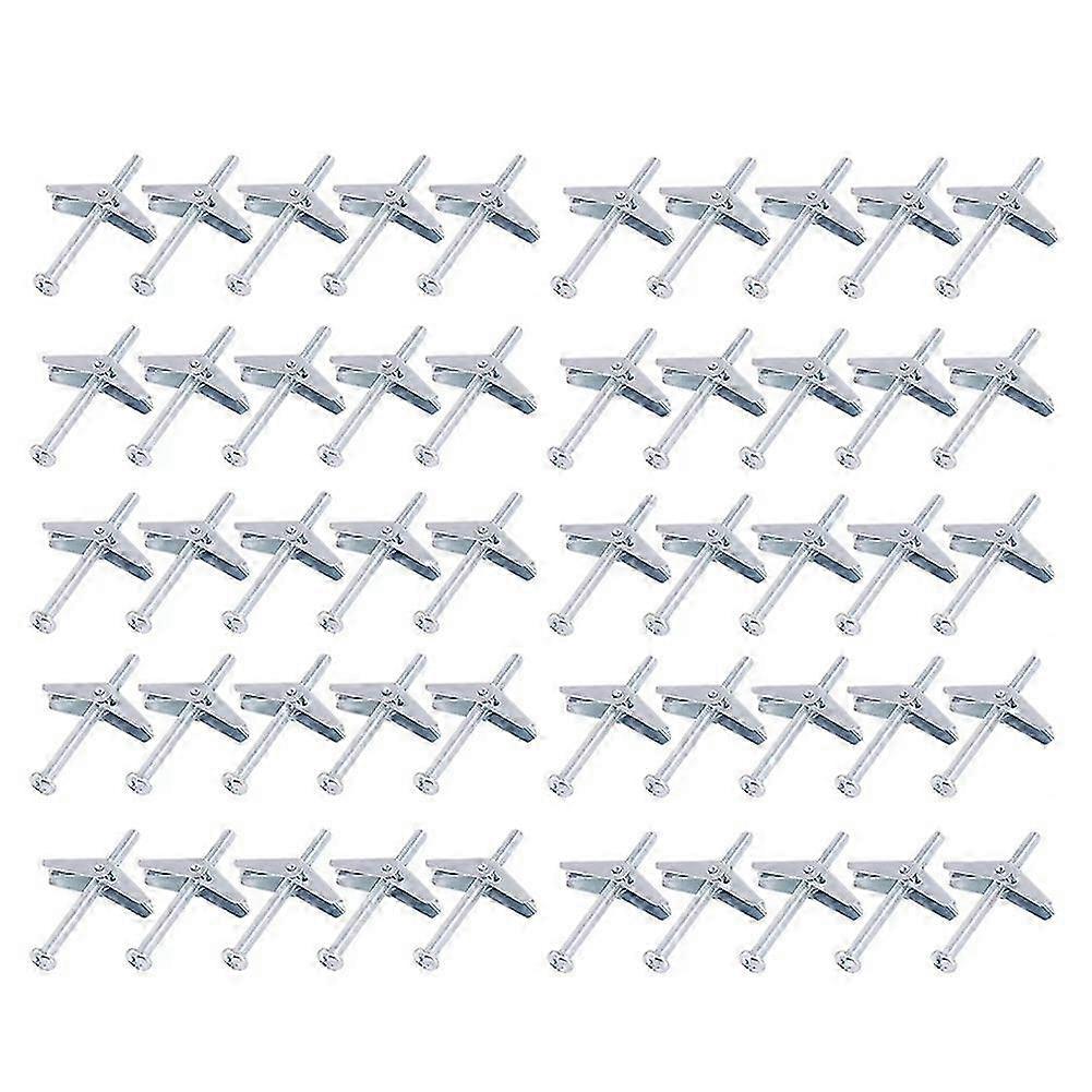 50PCS 1/8 Inch Toggle Bolts for Drywall