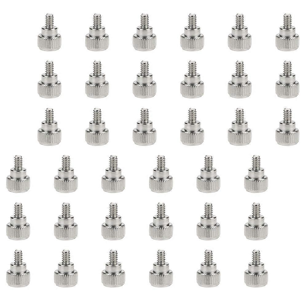 Computer Case Screws Thumb Screw for Replacement 100Pcs Silver Metal Set