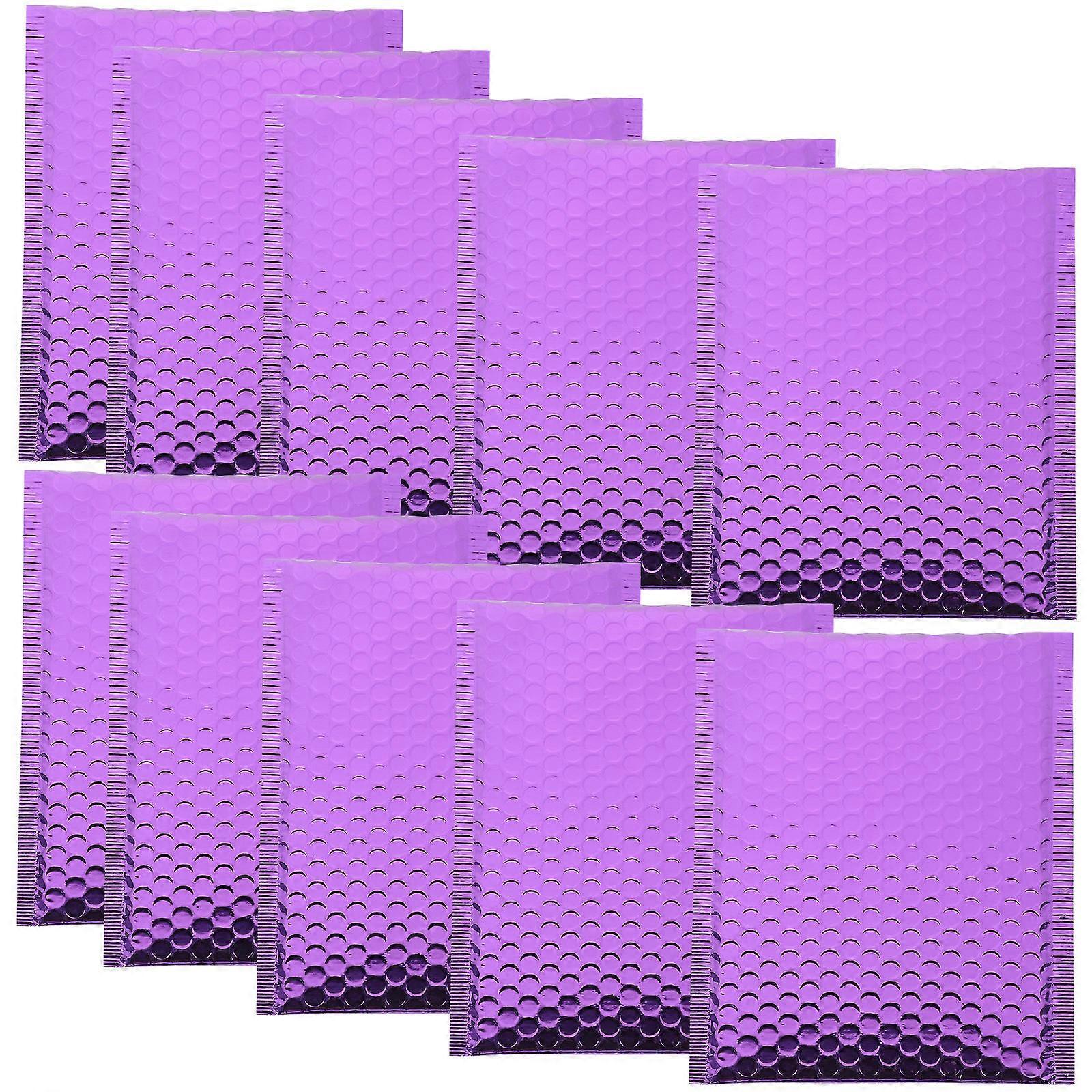 Bubble Mailers Purple Multi-Function Envelopes for Protection 10Pcs