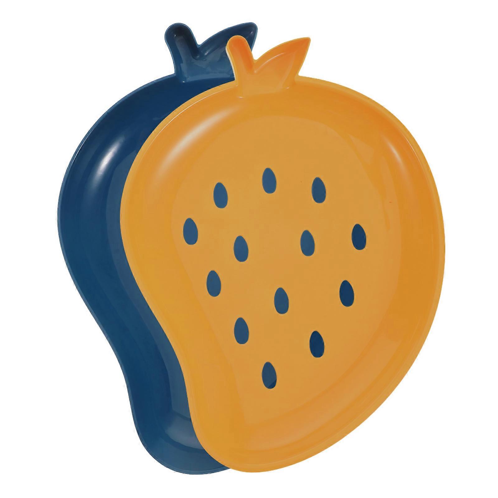 Assorted Color Fruit Draining Basket Double Layer Colander for Kitchen Use