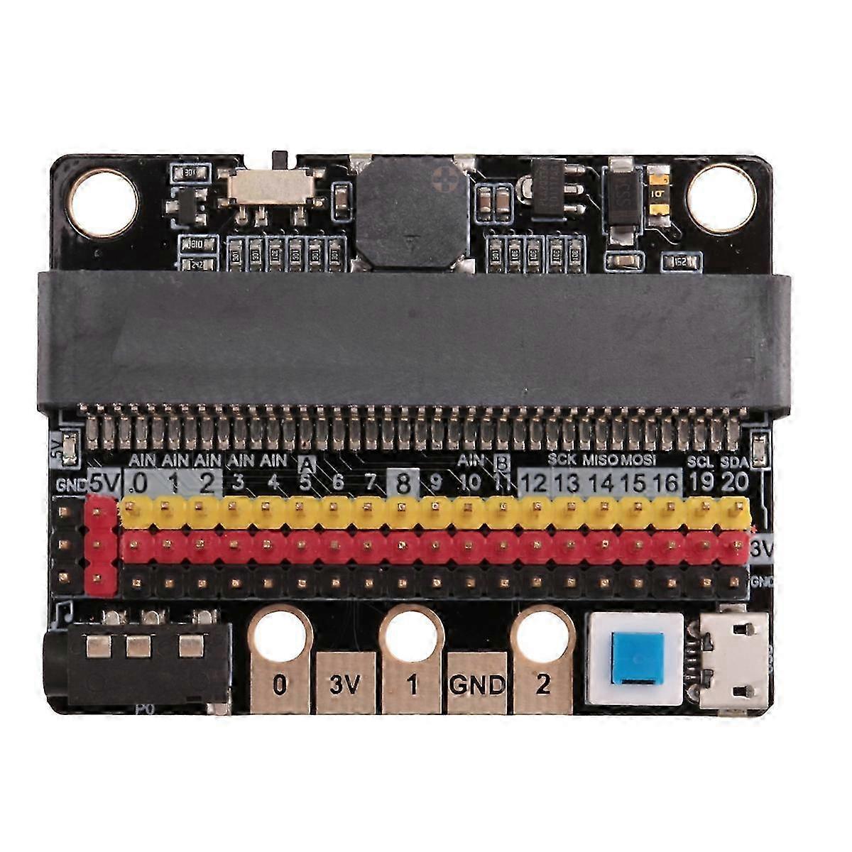 Placa de expansión Micro-Bit IOBIT V2.0, adaptador de interfaz con zumbador, compatible con Kids'S Python Graphics.