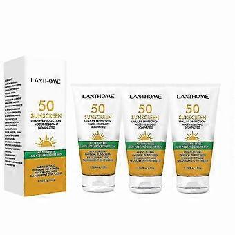 3X SPF 50 Sunscreen Waterproof - Oil Free Sunscreen for Face & Body -Travel Size Face Moisturizer with SPF 50 - Effective Sun Block Non-Greasy,dbIAOS
