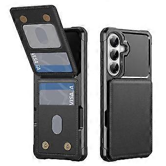 Etui do Samsung Galaxy A26 5G / M17 5G / F17 5G / A17 5G / A17 4G z podpórką, skóra PU + TPU, z miejscem na kartę - czarne