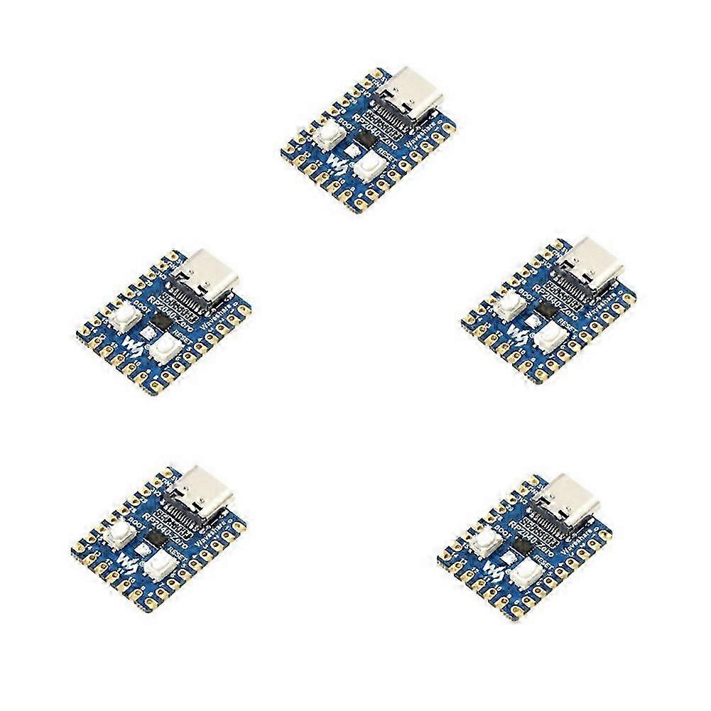 Waveshare 5 Pcs RP2040-Zero RP2040 for Raspberry Pi Microcontroller PICO Development Board Module Dual-Core Cortex M0+ Processor JH3