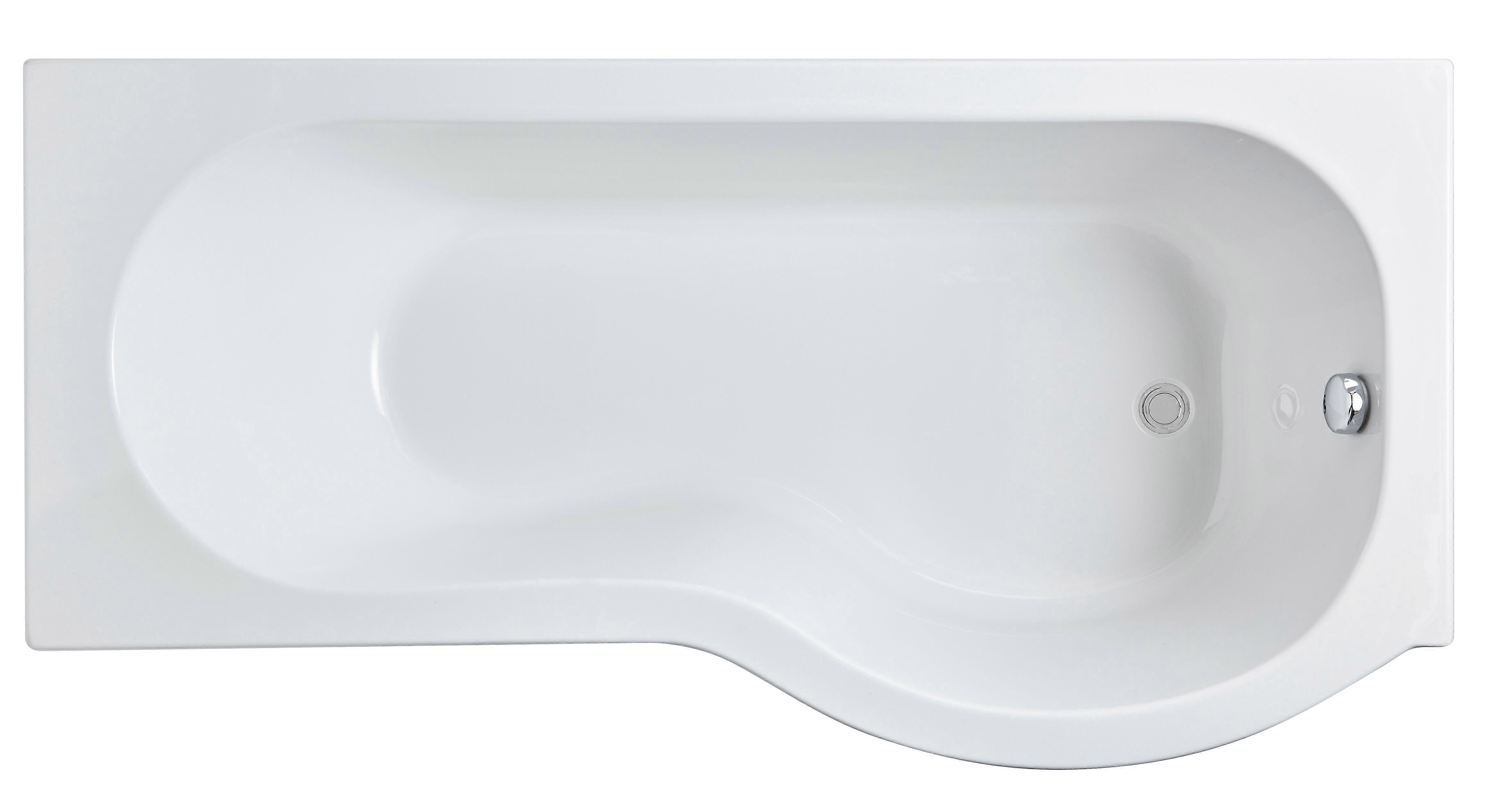 1600mm P shaped showerbath RH