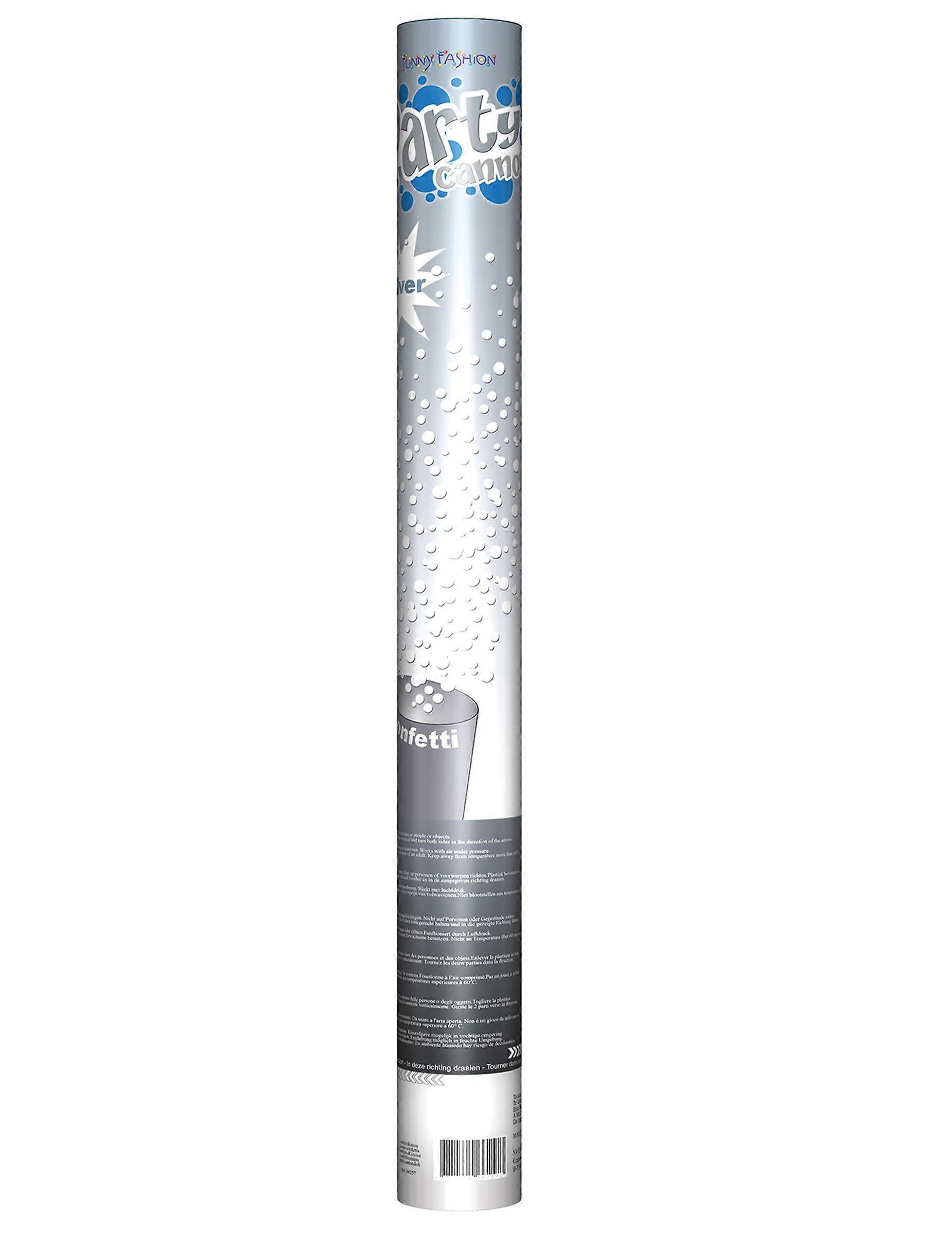 60cm Silver Confetti Cannon