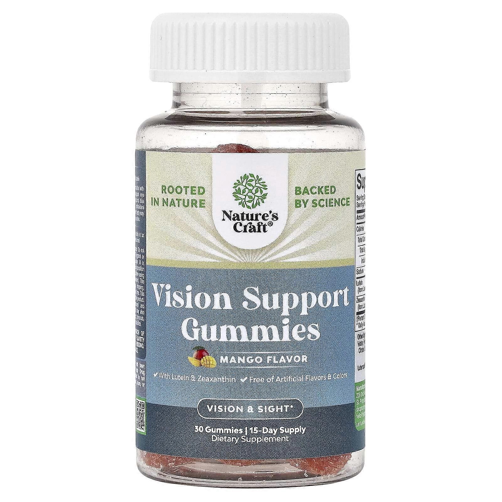 Nature's Craft, Vision Support Gummies, Mango , 30 Gummies, 2-Pack