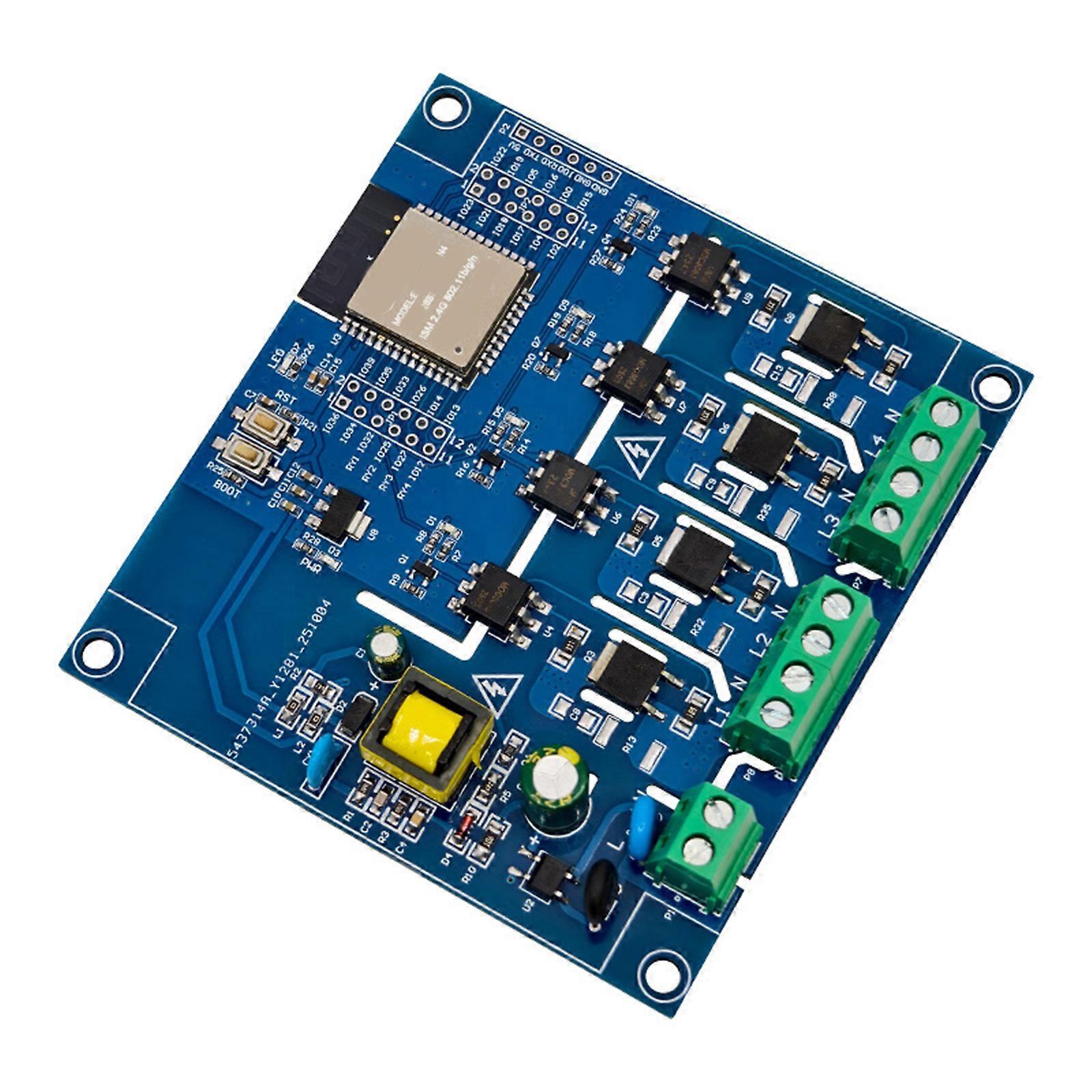 4 Way BT137S AC220V Load Control Relays Module Using With WiFi Bluetooth-Compatible Development Board Support Multicolor