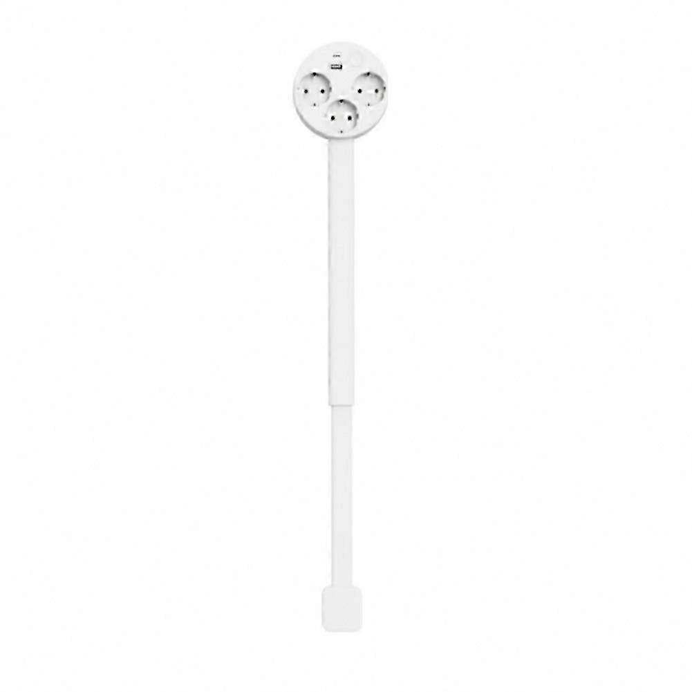 Rotating Electrical Wall Outlet Extender with Adjustable Length, EU Plug Power Socket Adapter