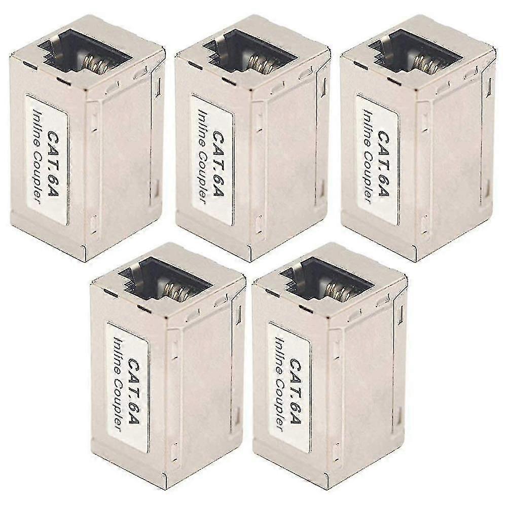 Pack Of 5 Cat6 A Ethernet Adapter Coupling Patch Cable Rj45 Adapter