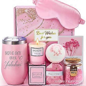 Gifts compatible with Ladies ,Mom, Wife,Girlfriend, Sister-Happy Birthday,Christmas,Valentine's Day,Mothers Day-Lavender Spa Gift Basket Set