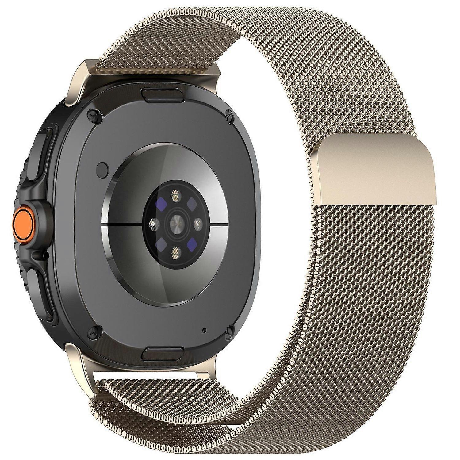 For Samsung Galaxy Watch 8 / 8 Classic xDfind Milan Metal Steel Mesh Strap with Magnetic Clasp Beige