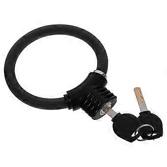 Bike Lock with Key for Secure Bike Use Sturdy Zinc Alloy and PVC Material Black Color Fits Various Scenes 1 Piece