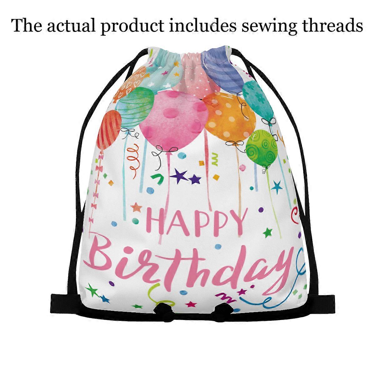 Colorful Balloons Cool Multi Size Double Side Printing Drawstring Backpack - Classic Solid Sack for Daily Use-Pqasd