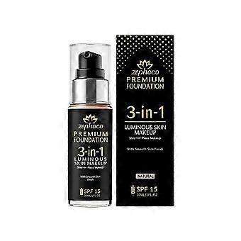 3er-Pack, 3-in-1 langanhaltende Flüssig-Foundation (Natürlich), hohe Qualität