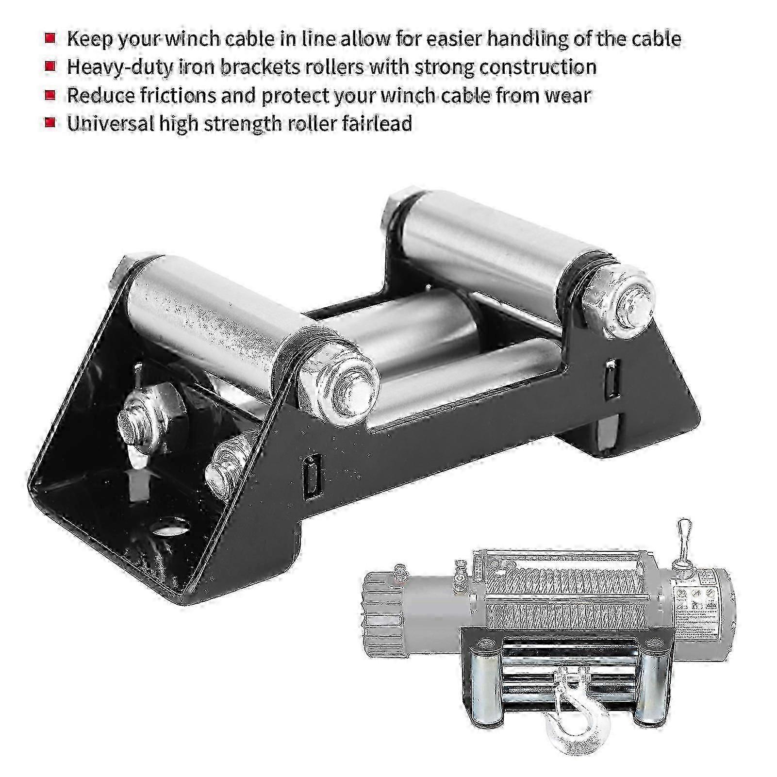 Heavy Duty Winch Roller Fairlead 125mm compatible with UTV