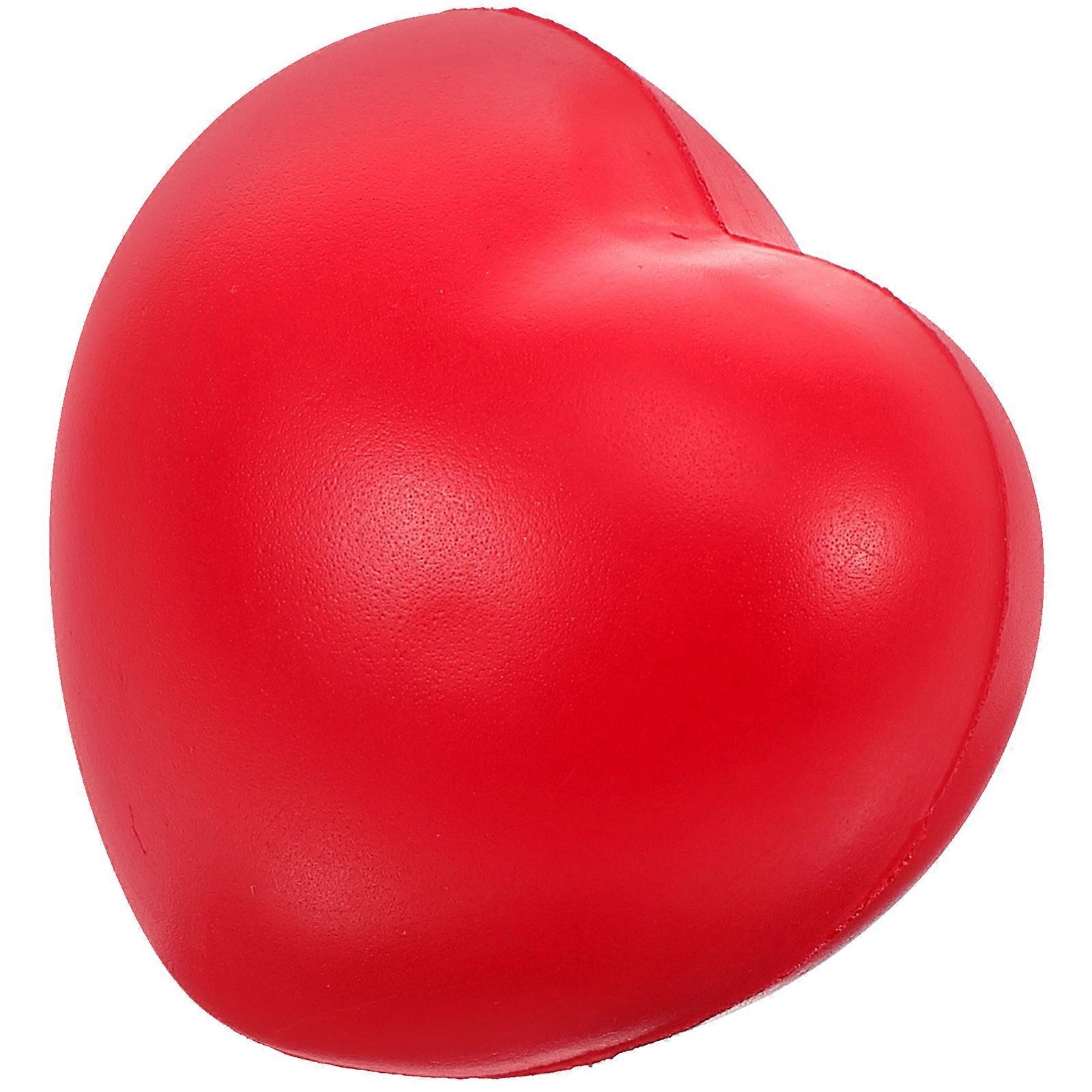 Small Heart Shaped Grip Strengthener Ball for Hand Exercise 3Pcs Red
