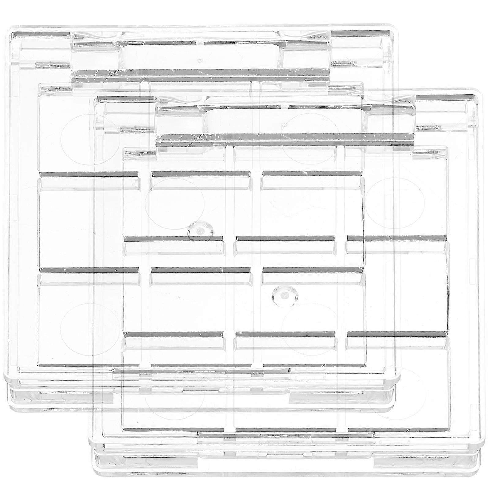 Eyesshadow Box Compact compatible with Storage Use 2Pcs Transparent Refillable Cases