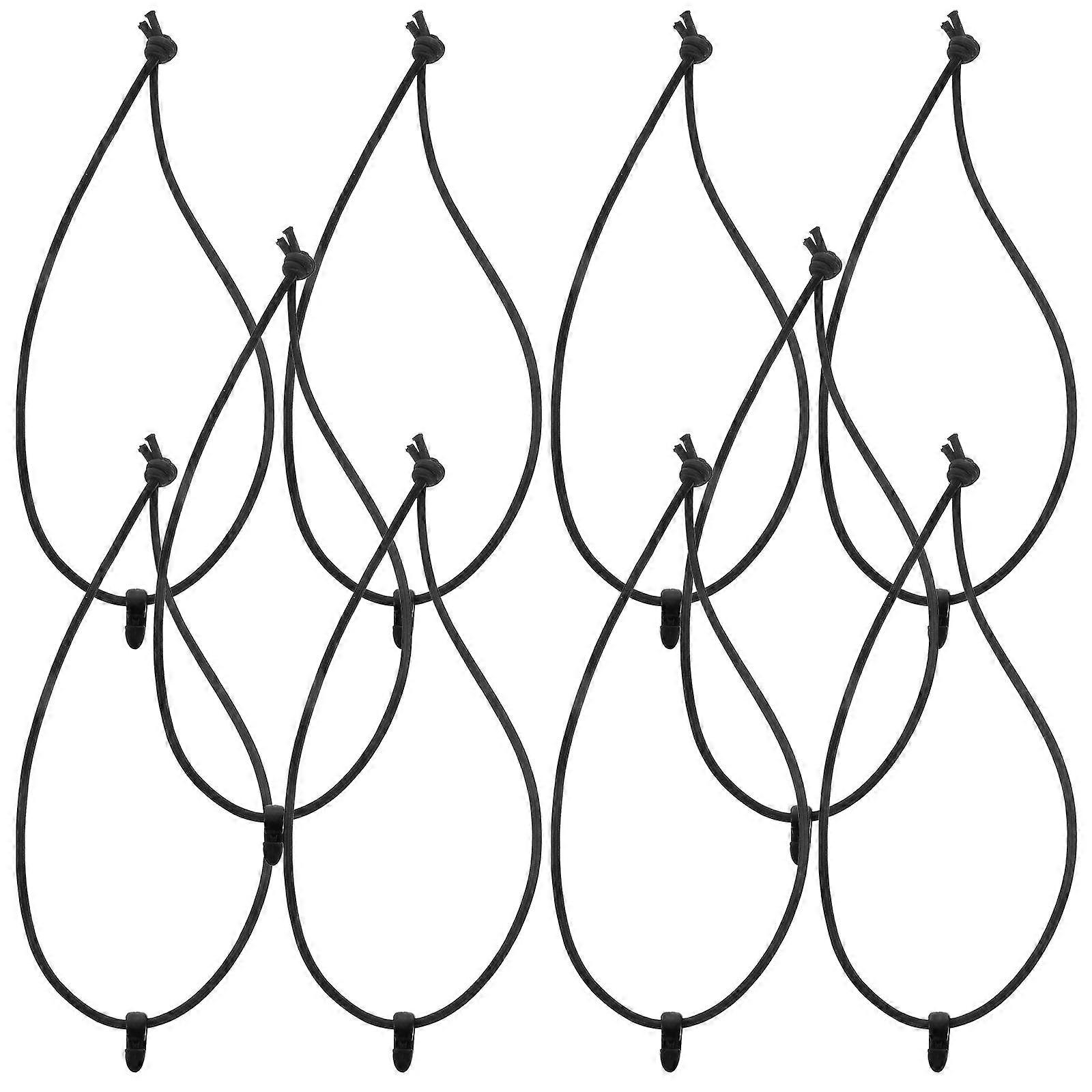 10Pcs Multifunction Elastic Cable Ties Plastic Bind Ropes Cable Storage Hooks