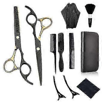 Hair Cutting Scissors Kit Professional Barber Shears with Thinning Shears FAST qd