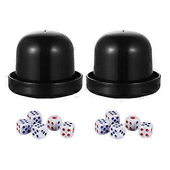 2 Sets Dice Cup with Base and 10 Dot Dice for Family Game Night