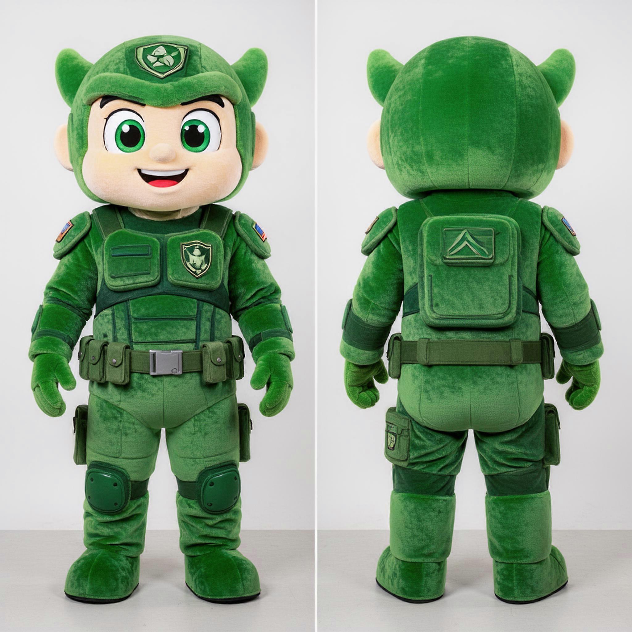 MASTICOT Emerald Green Broad Shouldered Para Commando Mascot