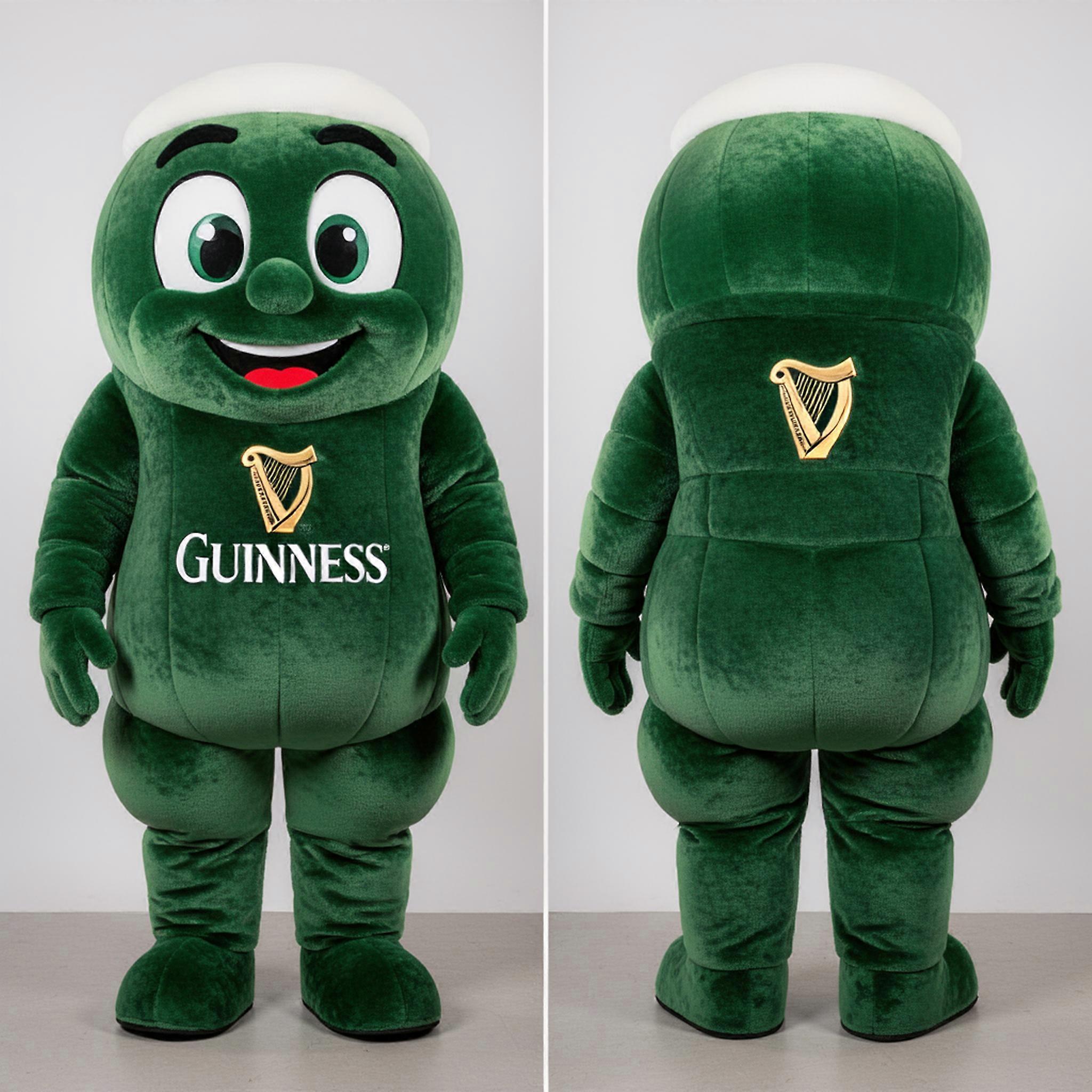 MASTICOT Forest Green Cartoon Guinness Mascot