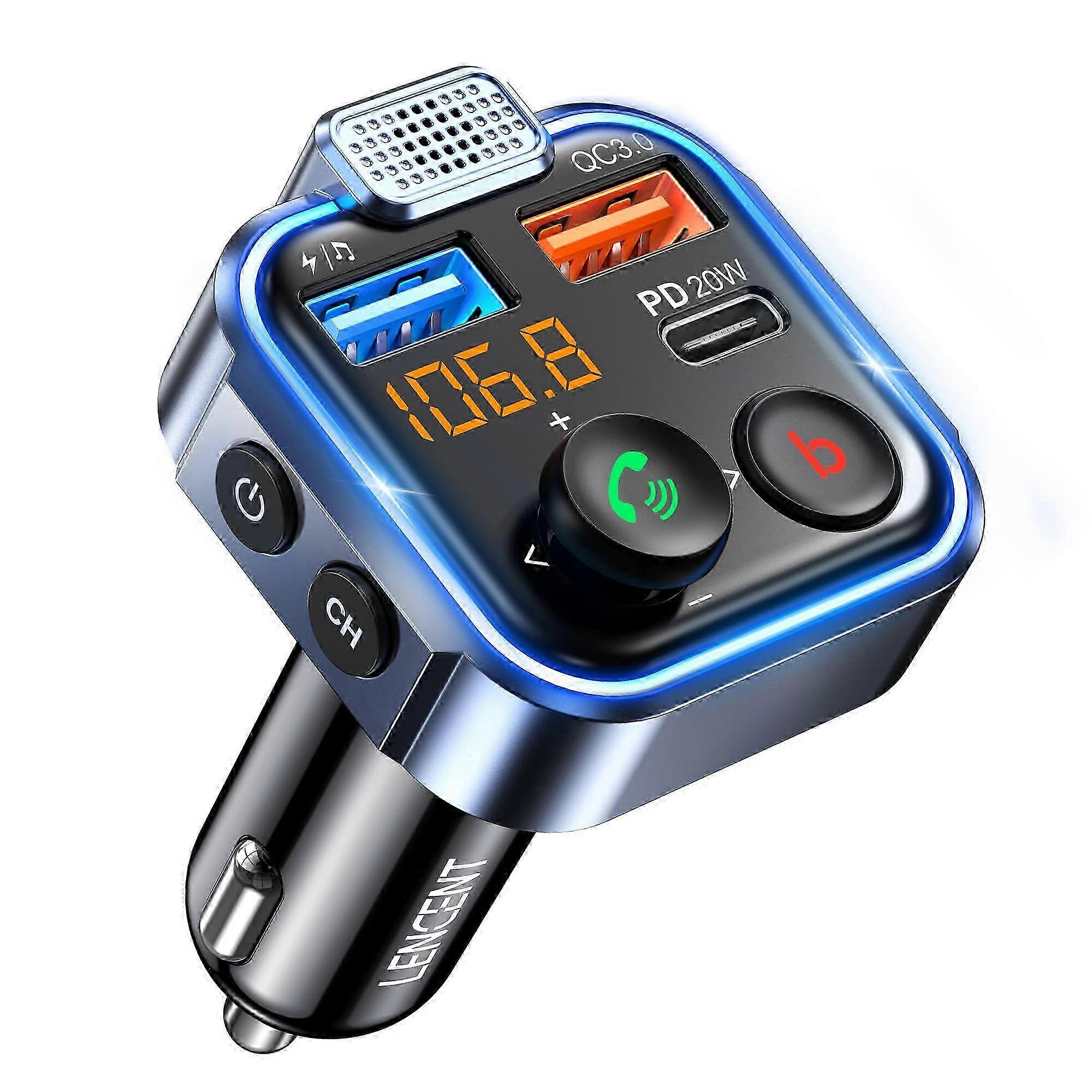 Dual USB FM Transmitter Bluetooth 5.3