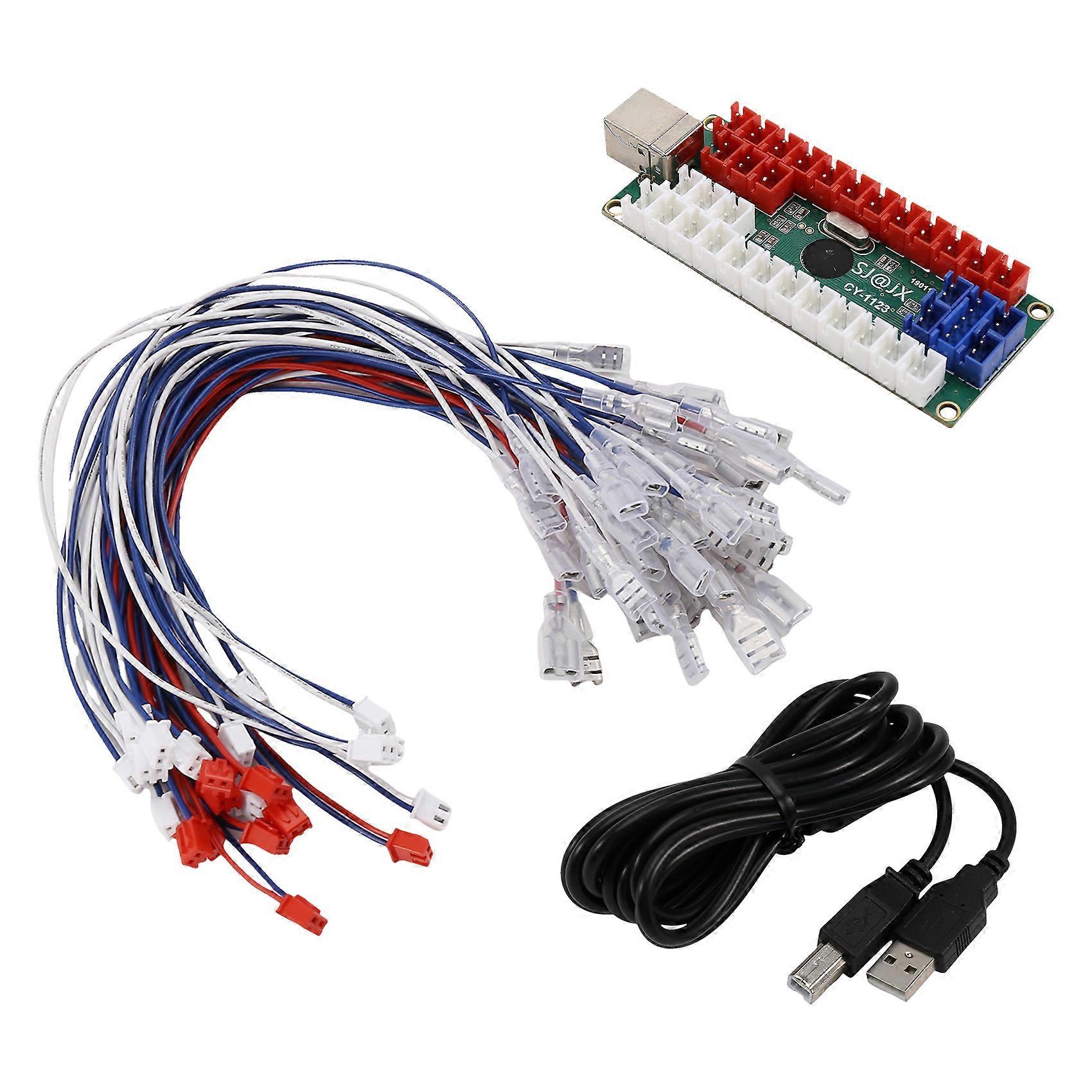 Arcade DIY Kit LED USB Encoder Board Zero Delay Arcade Controller Joystick Button Fight Stick Chip Circuit Board, 1PC