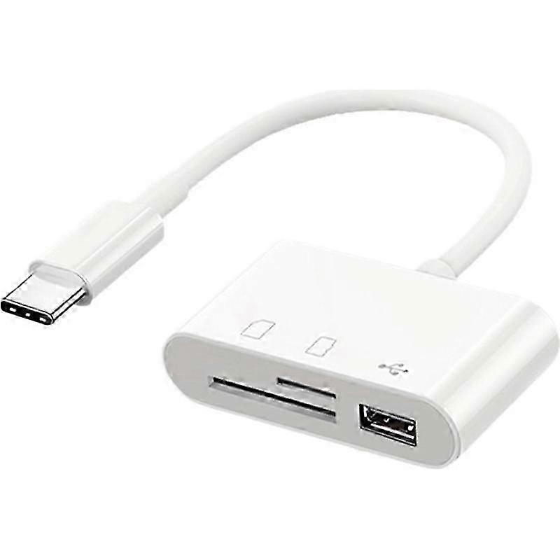 Compact SD TF USB-C Adapter Hub