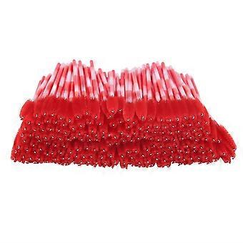 200 stks Mascara Wands Applicator Wegwerp Wenkbrauw Borstel Set Wimperverlenging Cosmetisch ToolHelder Rood