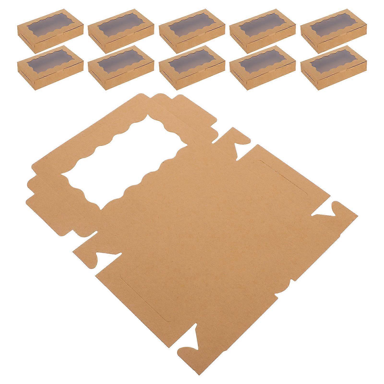 Food Packaging Box Paper 12Pcs with Window Storage