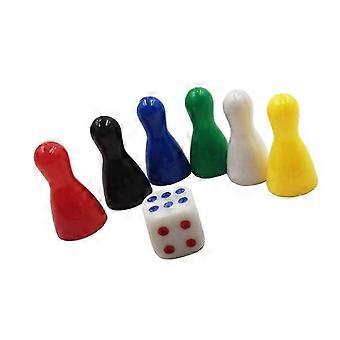 70x 6x Plastic Game Pieces Dice Pawn/Chess Board Games Card Games Accessory