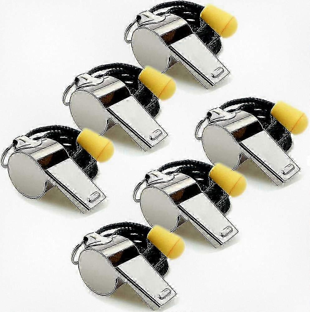 6-Pack Rust-Resistant Metal Whistles