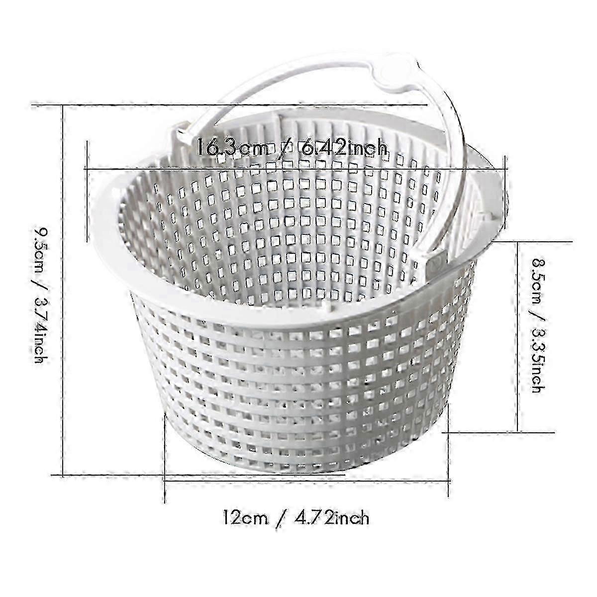 Durable White Skimmer Basket with Handle