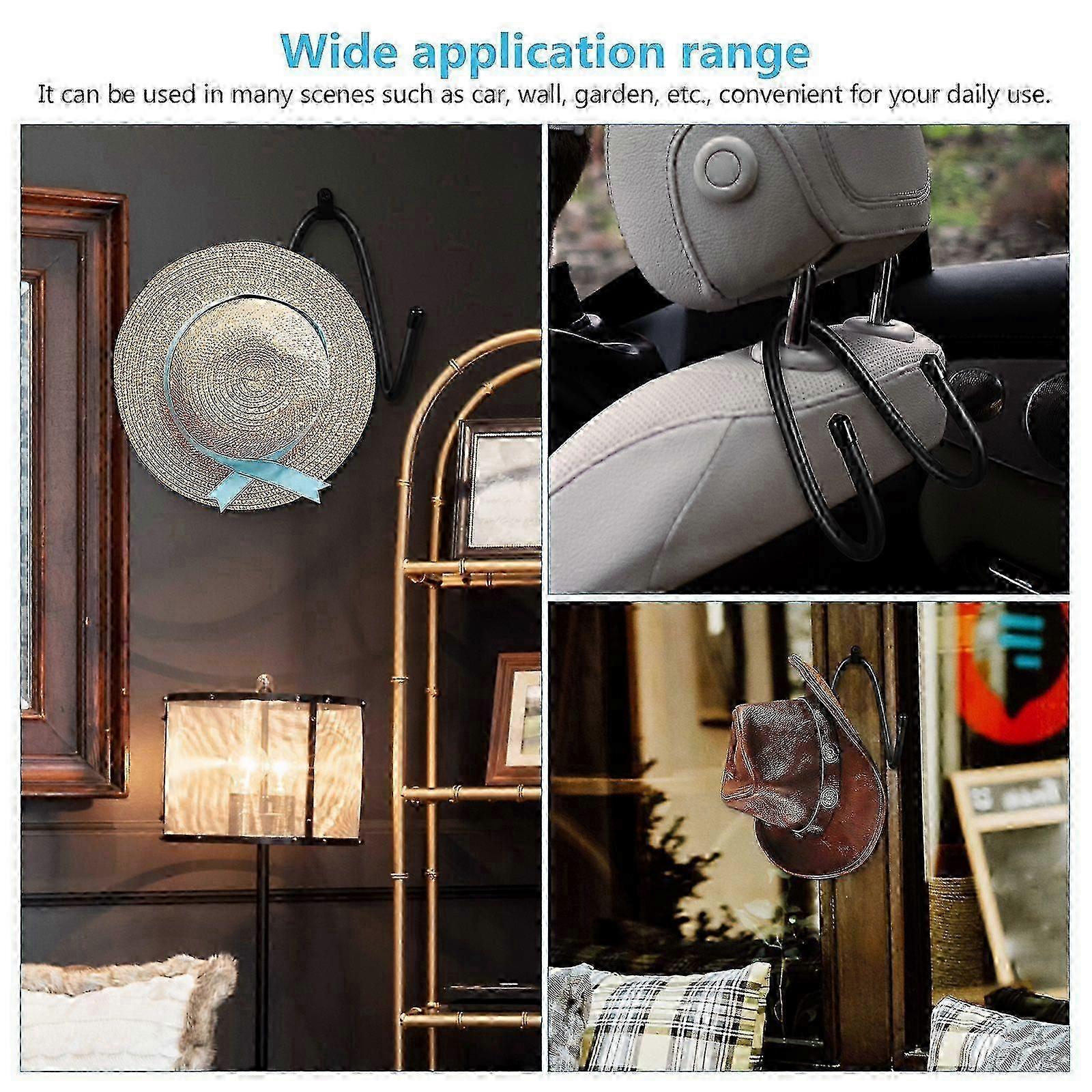 Cowboy Hat Rack Wall Mount Hat Hanger Hook Multifunctional Storage Holder
