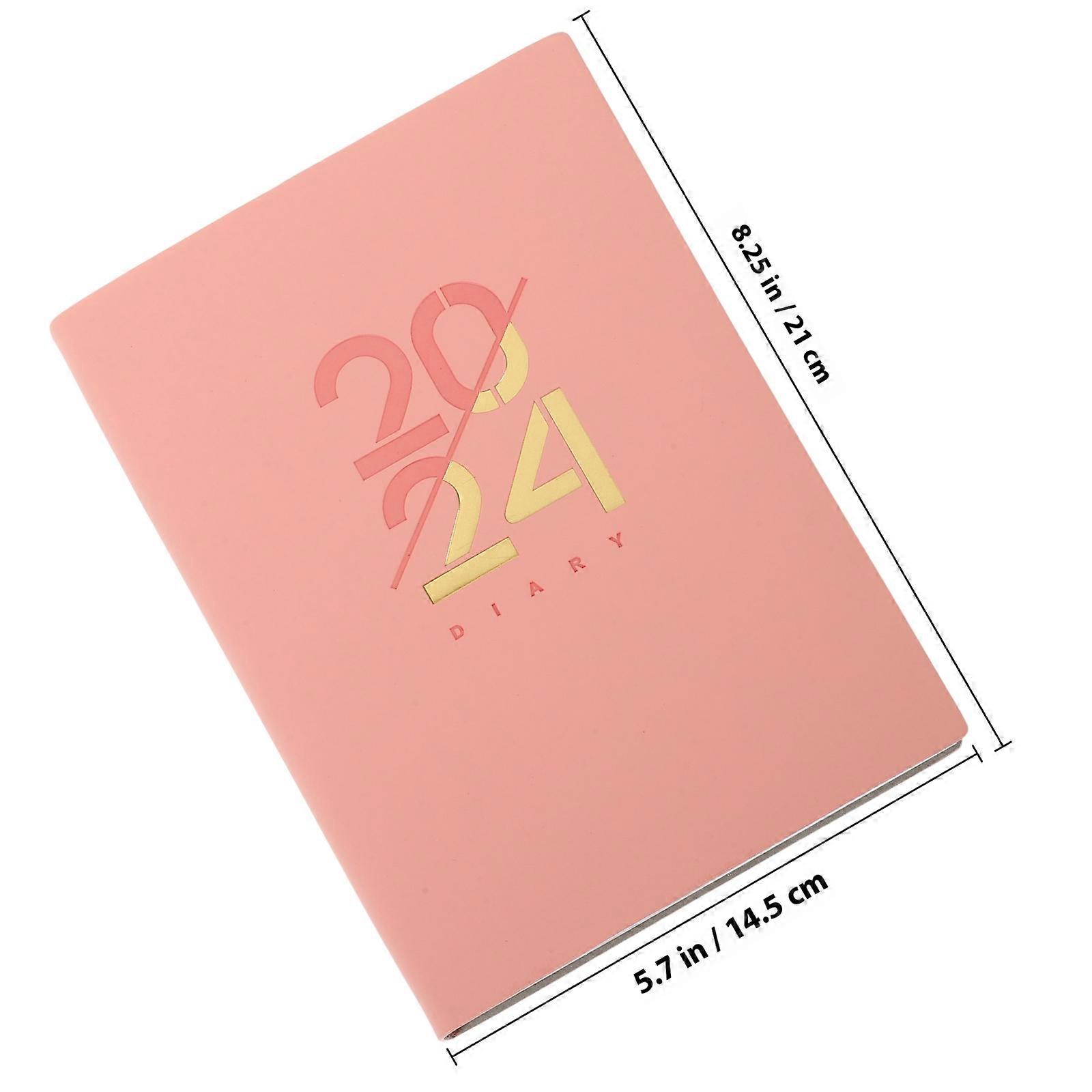 Weekly Planner Notebook for Writing Academic Tasks Pink Paper