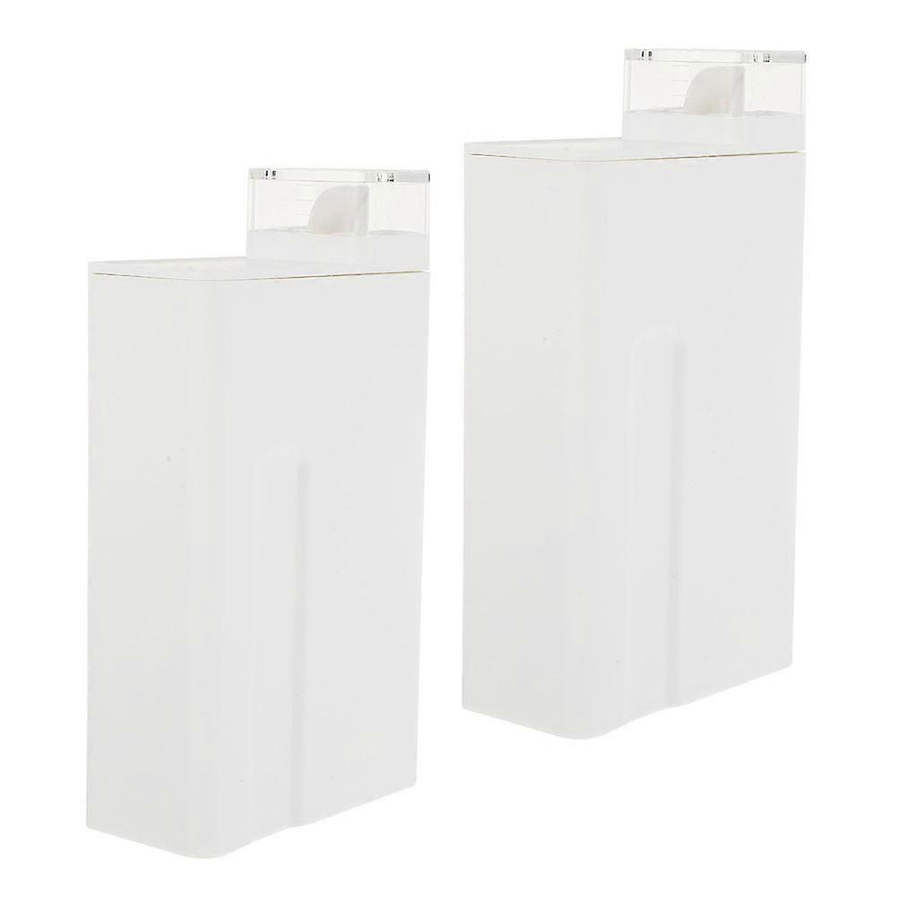 White Laundry Detergent Sub Bottles for Storage 2Pcs Refillable Bottles