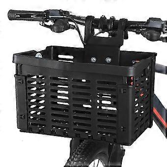 Bicycle Front Basket Adjustable Height Metal Frame Heavy Duty Commuting Shopping Basket NSD