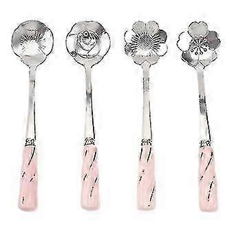 4pcs Kitchen Tableware, Flower Coffee Spoons