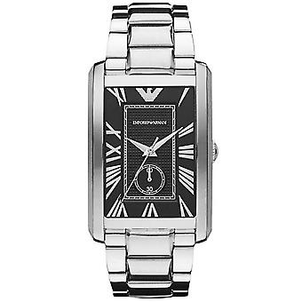 Emporio Armani Classic Quartz analoge man horloge met AR1608 roestvrijstalen armband