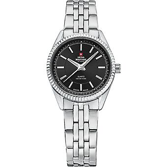 Swiss Military Swiss Quartz Analog Woman Watch with SM34047.01 Stainless Steel Bracelet